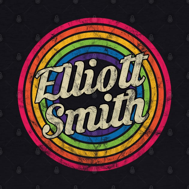 Elliott Smith - Retro Rainbow Faded-Style by MaydenArt